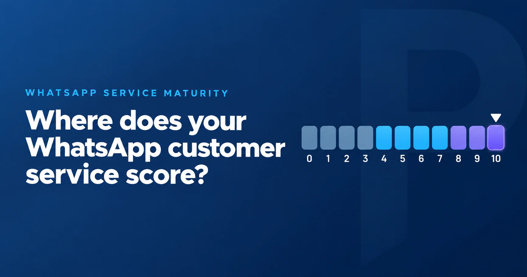 Where does your WhatsApp customer service score? A 0 to 10 scale