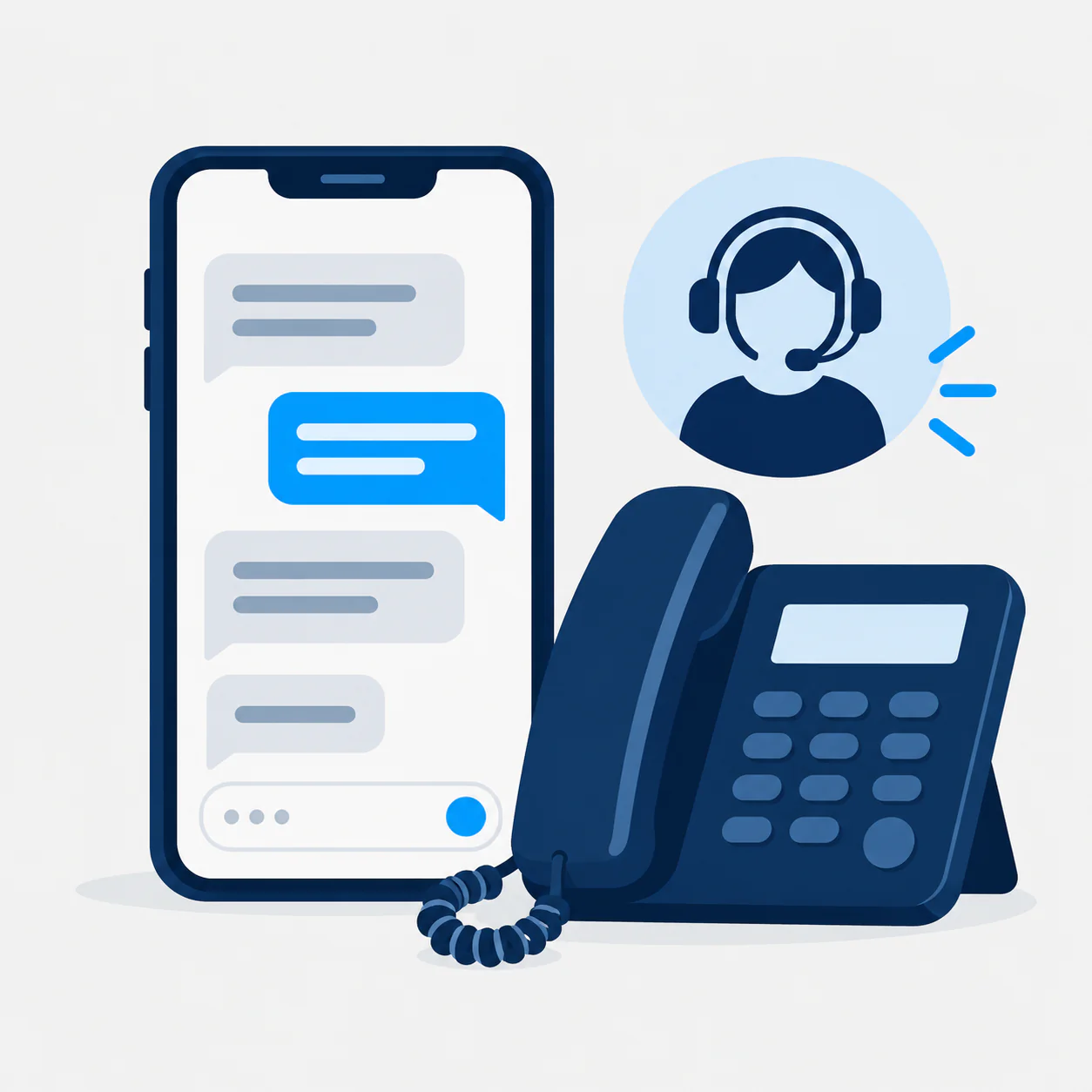 ProConnect Service Agent answering a trade enquiry on WhatsApp and the phone